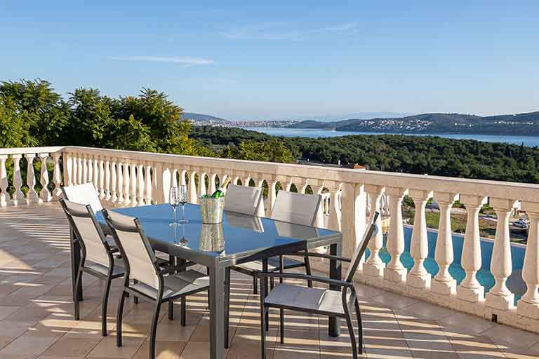 Luxury villa citrine balcony