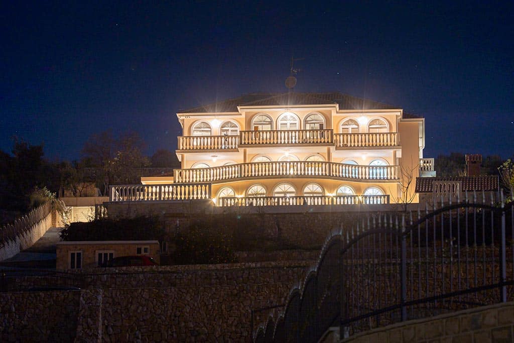 Luxury villa citrine at night